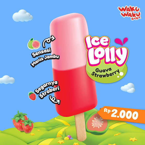 WAKU WAKU ICE LOLLY GUAVA STRAW